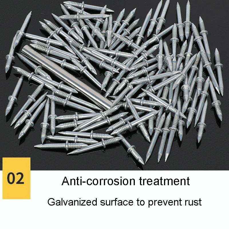 10pcs Skirting Non-Punch Markless Nails Single Headed Bi-Directional Crook Nails Bagged