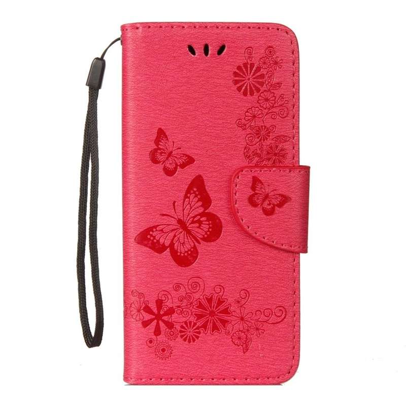 For Galaxy S9 Vintage Embossed Floral Butterfly Pattern Horizontal Flip Leather Case with Card Sl...