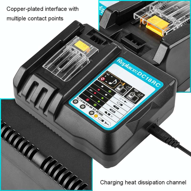 For Makit DC18RA / DC18RC 14.4V-18V Cordless Power Tool Battery Charger(EU Plug)