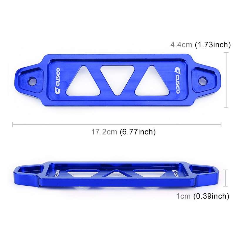 Universal Car Short Stainless Steel Battery Tie Down Clamp Bracket, Size: 17.2 x 4.4 x 1cm(Blue)