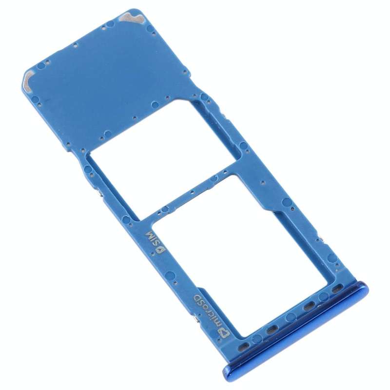 For Galaxy A7 (2018) / A750F SIM Card Tray + Micro SD Card Tray (Blue)