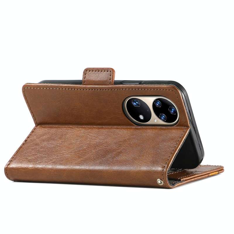 For Huawei P50 Pro CaseNeo Business Splicing Dual Magnetic Buckle Horizontal Flip PU Leather Case...
