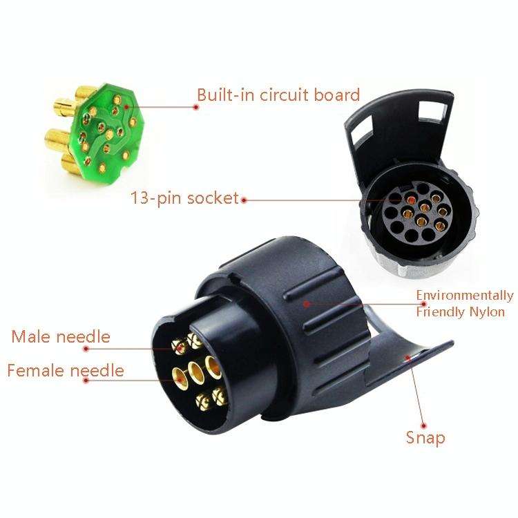TS170E-Z 12V Car Resistance Trailer Plug Socket Trailer Tester Connector Recorder With 2 Conversi...