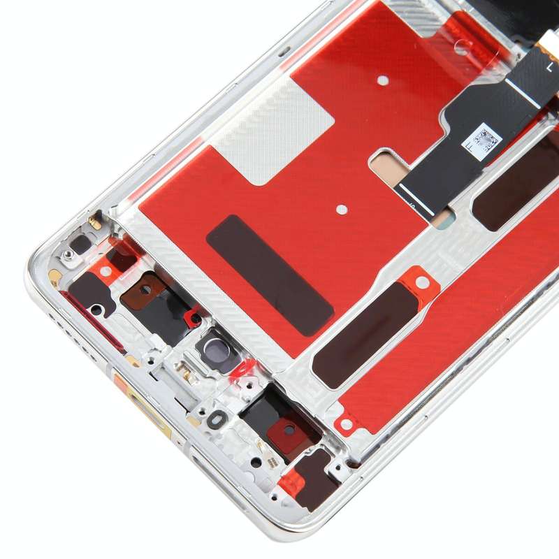 Original LCD Screen For Huawei P50 Pro Digitizer Full Assembly with Frame(Silver)