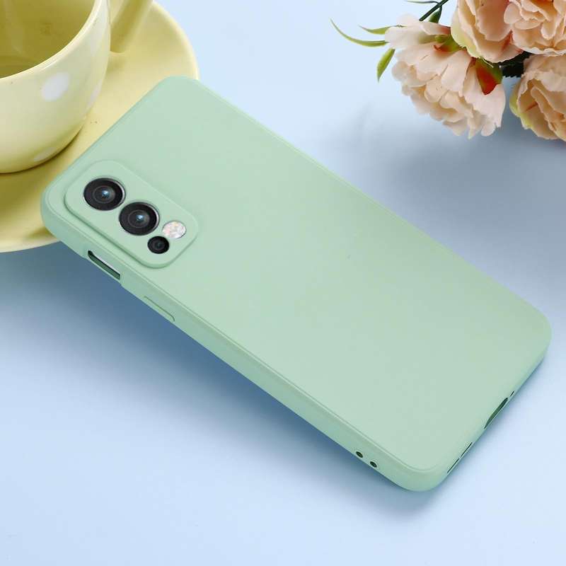 For OnePlus Nord 2 5G Solid Color Liquid Silicone Shockproof Full Coverage Protective Case(Green)