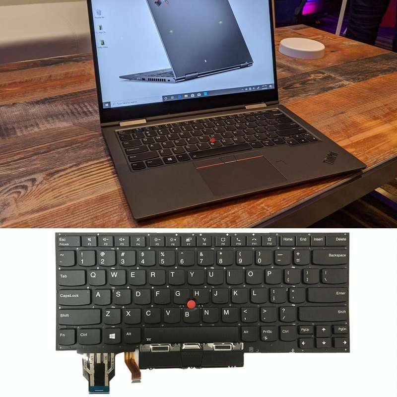 For Lenovo ThinkPad X1 Yoga 5th Gen 20UB US Version Backlight Laptop Keyboard with Touchpad Butto...