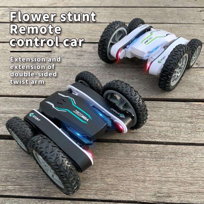 1:24 2.4G Flowering Stunt Car RC Double Deformation Remote Control Car Twisting Rotating Toy Car(...