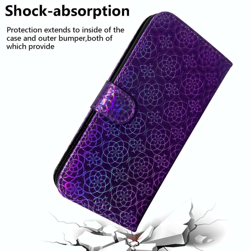 For Honor X8 Colorful Magnetic Buckle Leather Phone Case(Purple)