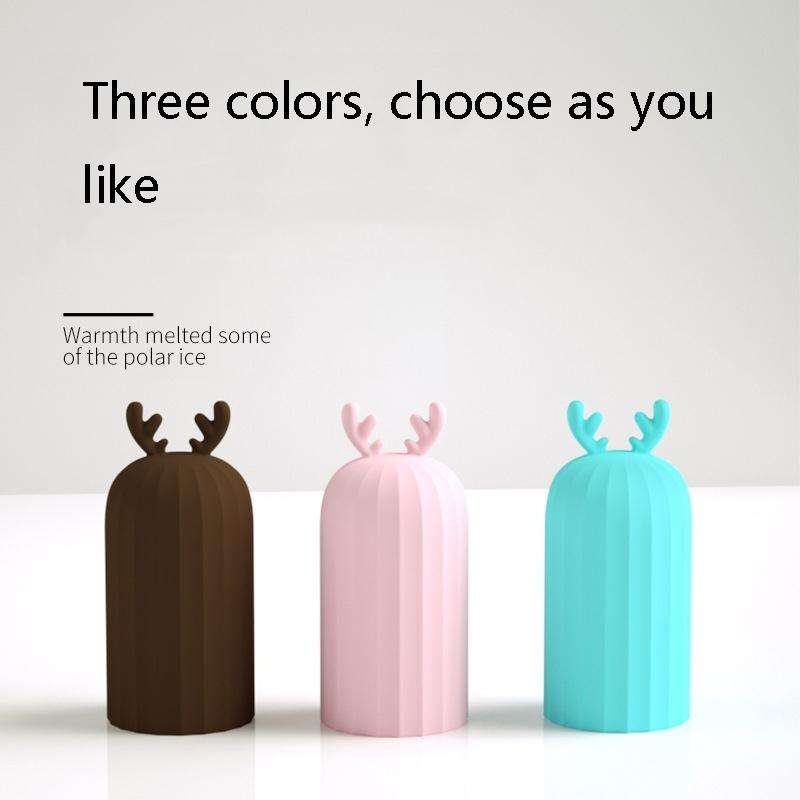 Elk Silicone Hot Water Bottle Hand Warmer Microwave Heating Warm Belly Water Injection Bag with P...