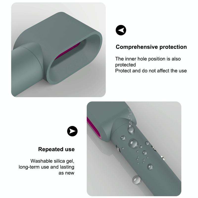 For Dyson Airwrap Hair Modeling Dryer Shockproof Silicone Case (Black)