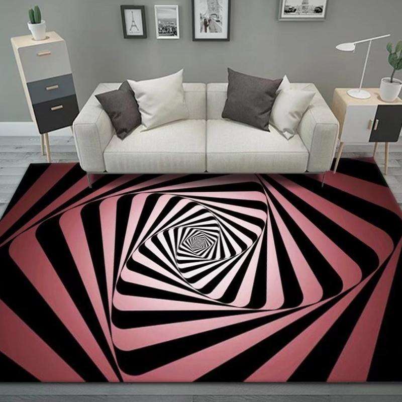 3D Stereo Rectangular Visual Geometric Living Room Carpet, Size: 60x90cm(Cosmic Starry Sky)