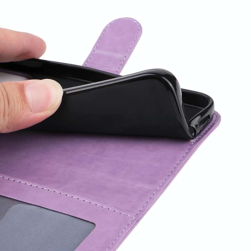 For vivo Y36 4G / 5G Foreign Embossed Sunflower Leather Phone Case(Purple)