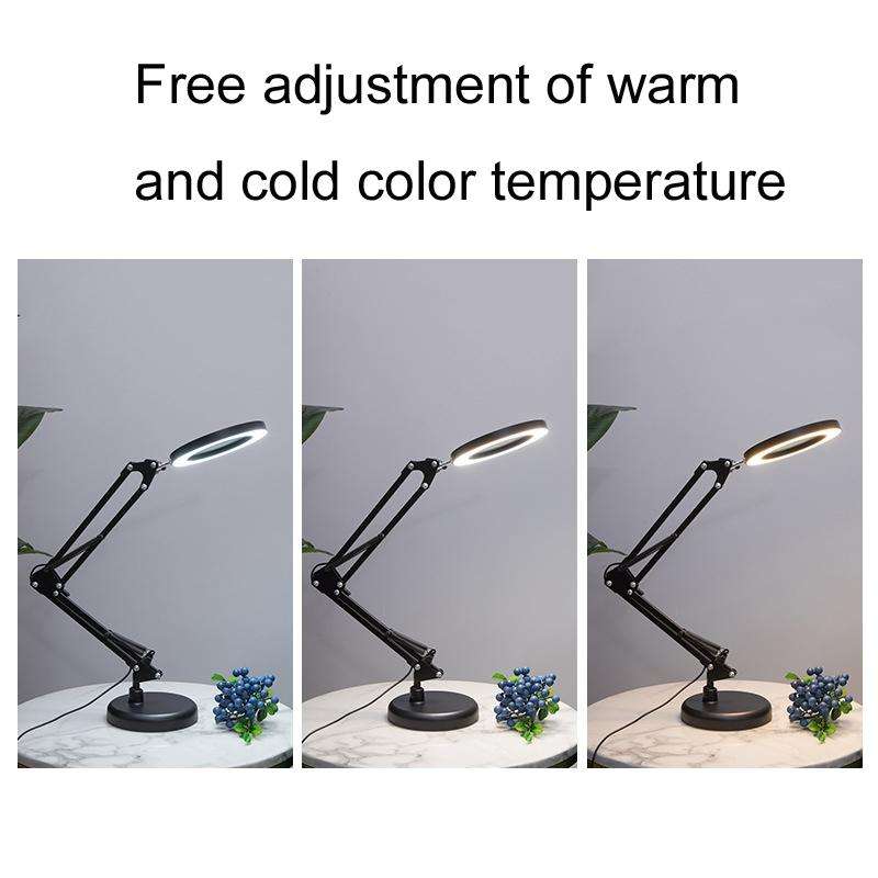 8X Magnifying Glass Lamp Beauty Nail Tattoo Repair Office Reading Lamp, Colour: Without Magnifyin...