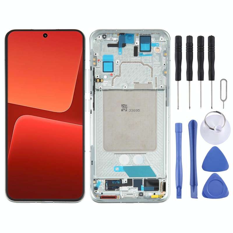 AMOLED Original LCD Screen For Xiaomi 13 Digitizer Full Assembly with Frame (Green)
