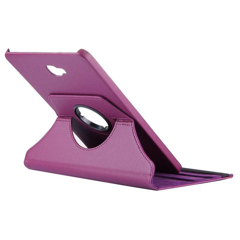 For Galaxy Tab A 10.1 / T580 Litchi Texture Horizontal Flip 360 Degrees Rotation Leather Case wit...
