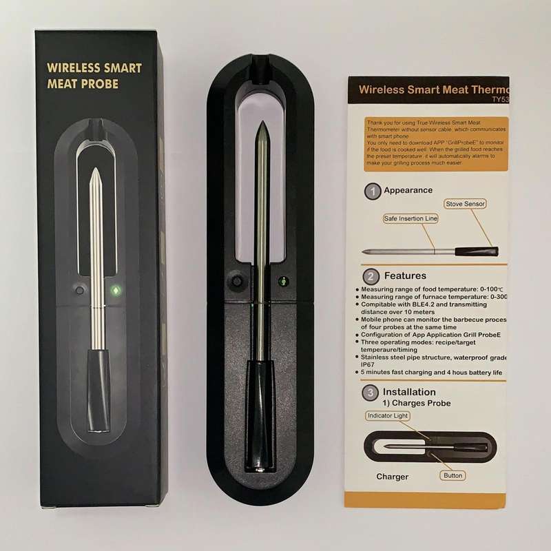 TY530 BBQ Probe Wireless Bluetooth Thermometer Mobile Phone APP Kitchen Food Barbecue Oven Thermo...