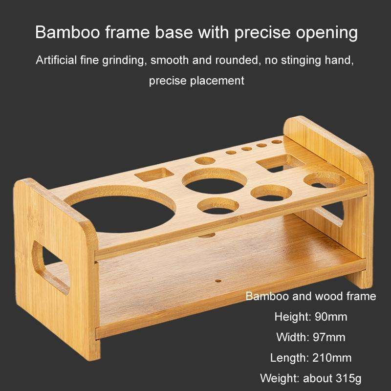 550ml 12 In 1 Stainless Steel Bartender Wooden Stand Set Cocktail Bartending Tools