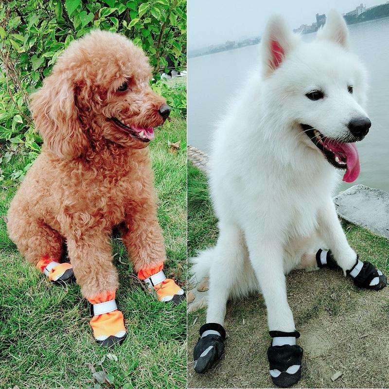 Pet Waterproof Non-Slip Wear-Resistant Snow Boots Four Seasons Dog Shoes, Size: 7(Black)