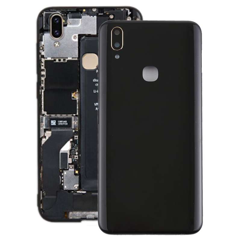 For Vivo Y85 Back Cover with Camera Lens Side Keys (Black)