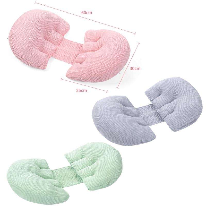 Pregnant Waist Support Cotton Pillow Side Sleepers Cushion Removable and Washable Abdomen Pillow(...