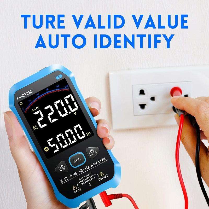 FNIRSI S1 Digital High Precision Fully Automatic Digital Multimeter(Blue)