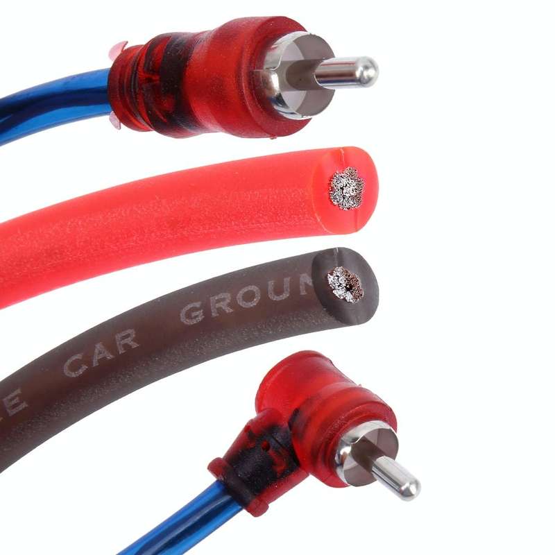 1200W 10GA Car Copper Clad Aluminum Power Subwoofer Amplifier Audio Wire Cable Kit with 60Amp Fus...