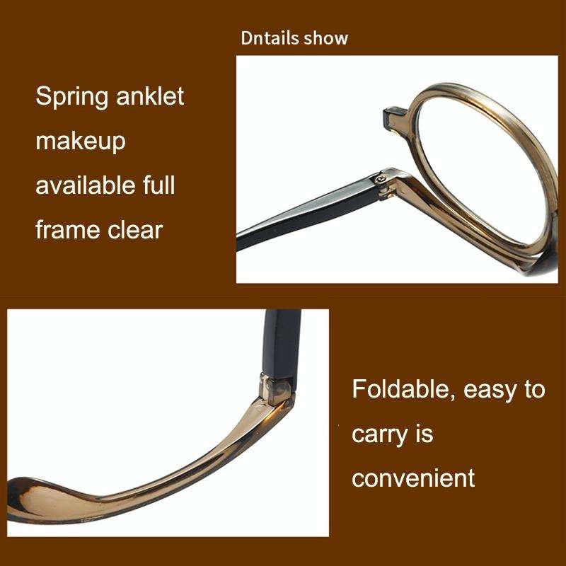 Makeup Presbyopic Glasses Monolithic Reading Glass Magnifying Glass, Degree: +150(Light Blue)