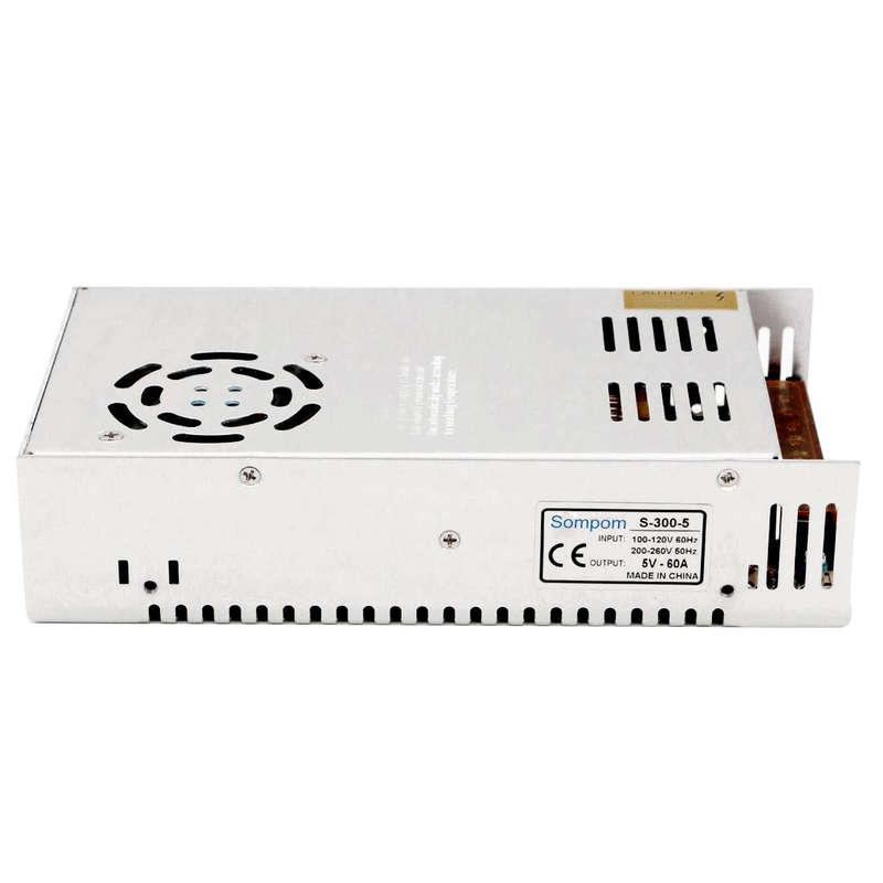 SOMPOM S-300-5 300W 5V 60A Switching Driver LED Light Strip Display Screen Lighting Monitor Power...