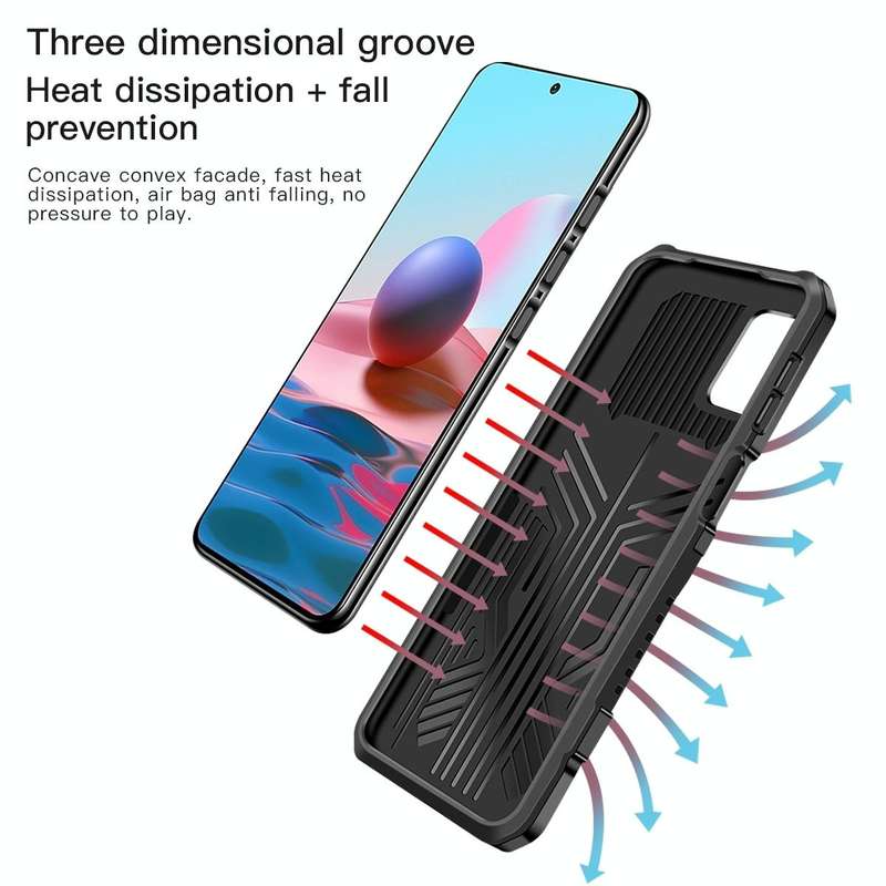 For OPPO A74 4G Armor Warrior Shockproof PC + TPU Protective Case(Gray)