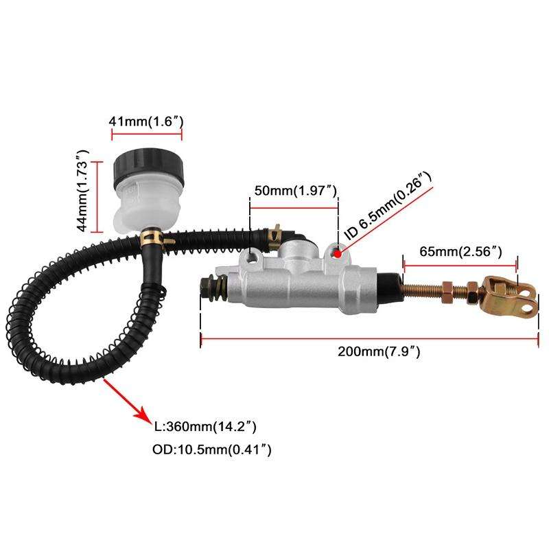 Motorcycles Rear Brake Master Cylinder Pump for Honda Sportrax 400 TRX400EX 1999-2008