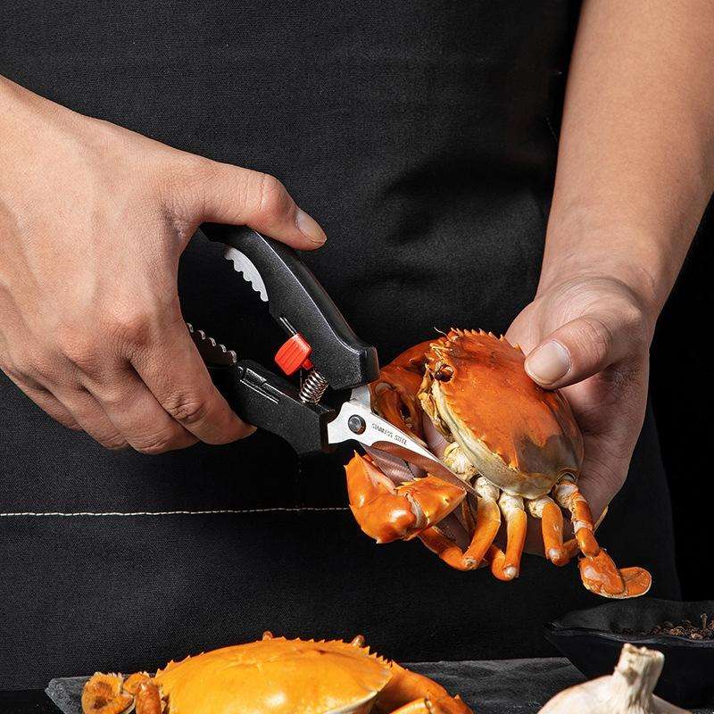 Crab Tool 304 Stainless Steel Crab Fork Crab Scissors Crab Needle,Style: 5 Fork 1 Knife 1 Box
