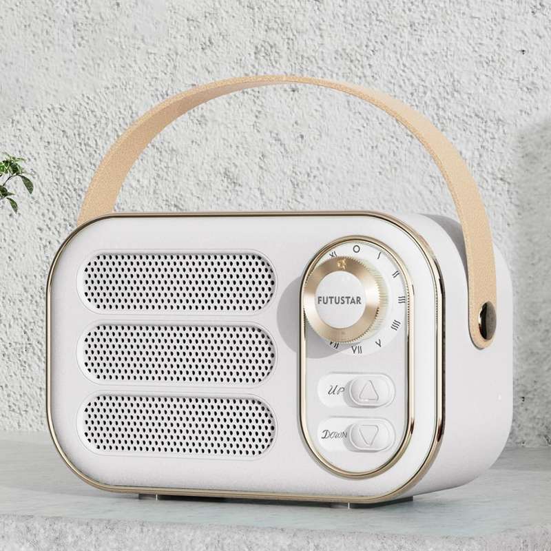 DW13 Portable HIFI Mini Retro Wireless Bluetooth Speaker(White)