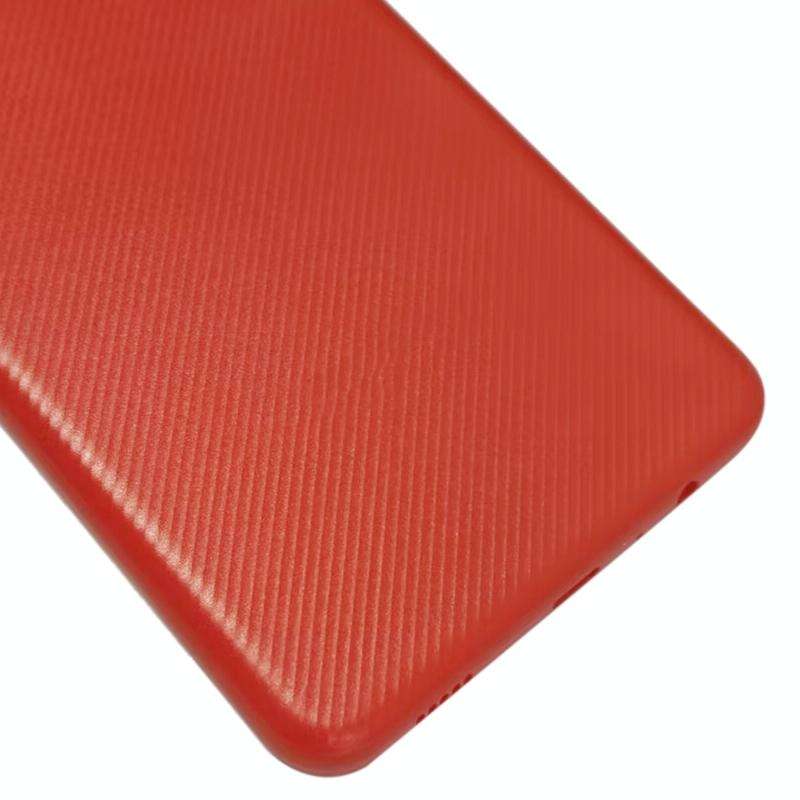 For Samsung Galaxy A02 Battery Back Cover with Camera Lens Cover (Red)