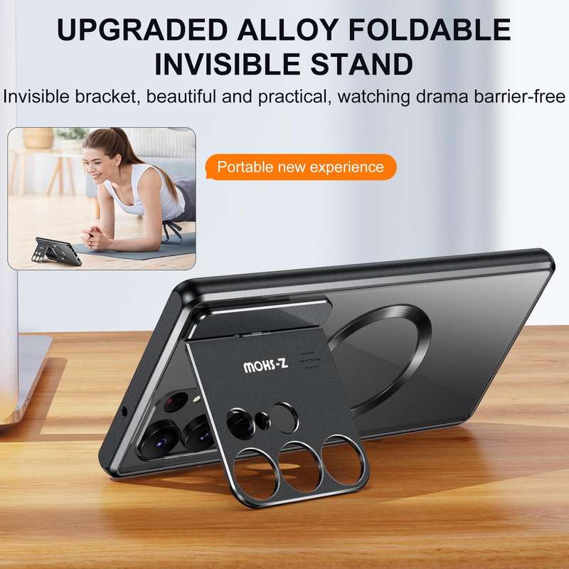 For Samsung Galaxy S21 Ultra 5G Aromatherapy Holder Single-sided MagSafe Magnetic Phone Case(Black)