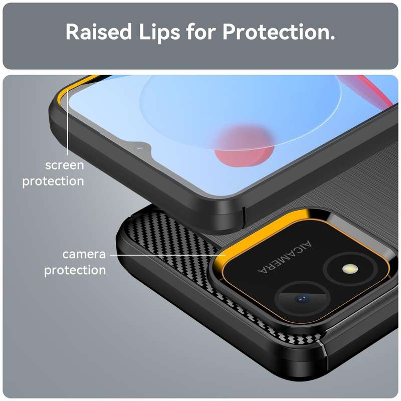 For Honor X5 4G Carbon Fiber Brushed Texture TPU Phone Case(Black)
