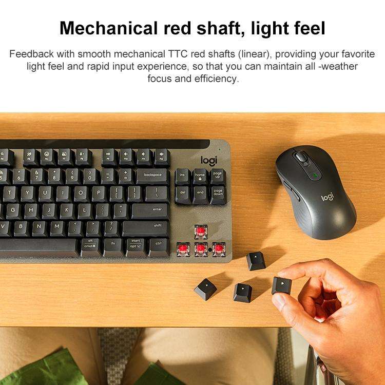 Logitech K855 Wireless Bluetooth Dual Mode Silent Mechanical Keyboard (White)