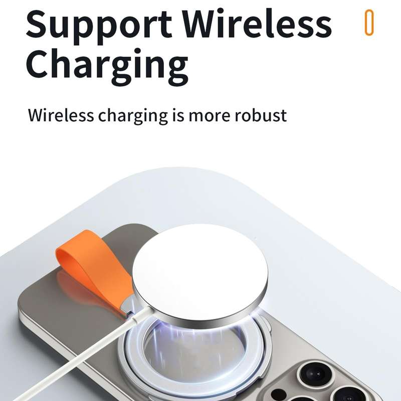 MagSafe Magnetic Pivot Stand Phone Ring Holder(Black + Orange)