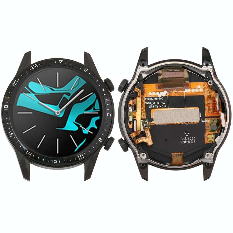LCD Screen and Digitizer Full Assembly With Frame for Huawei Watch GT 2 46mm(Black)