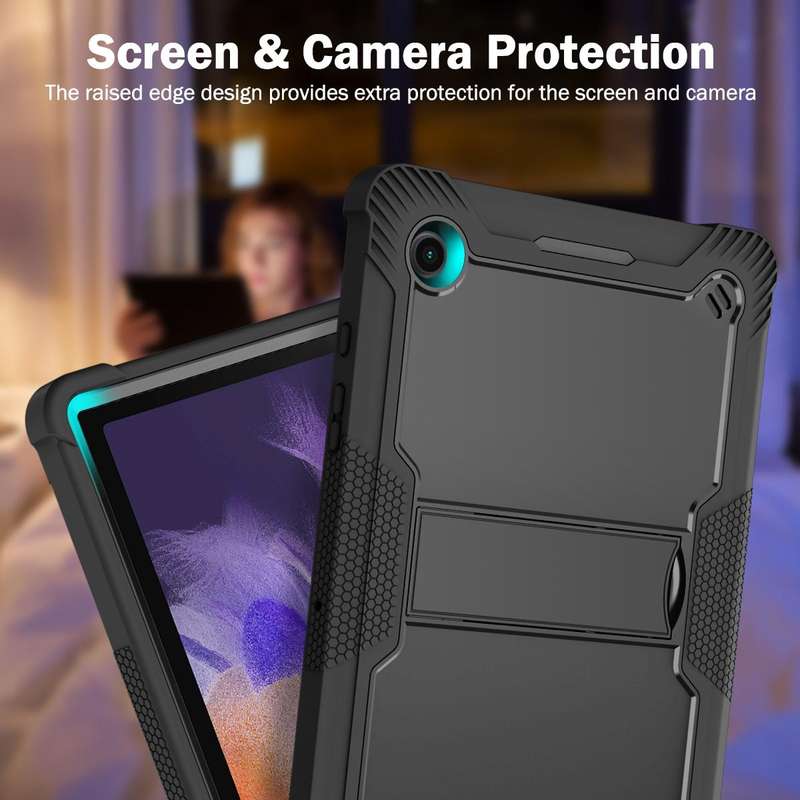 For Samsung Galaxy Tab A8 10.5 2021 Silicone + PC Shockproof Protective Tablet Case with Holder(B...