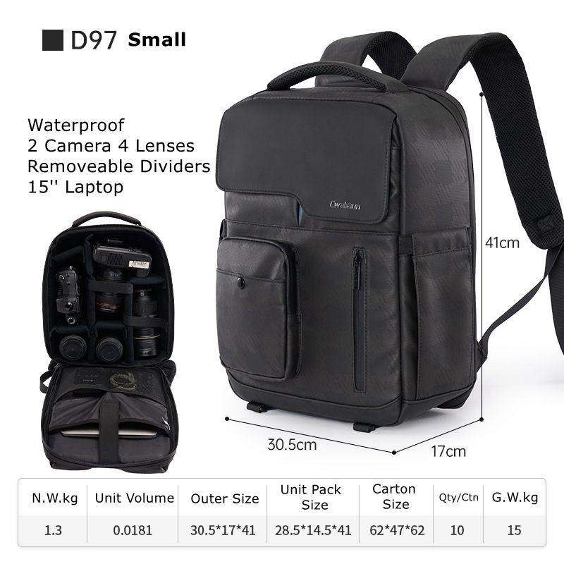 Cwatcun D97 Professional Photography Bag Mirrorless/SLR Multifunctional Backpack Camera Bag, Size...