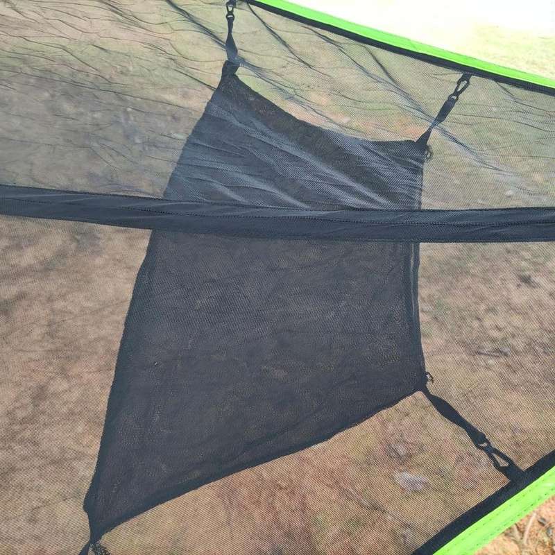 Aerial Multiplayer Triangle Hammock Folding Mesh Hammock Tree Tent,Size: 400x400x400cm Green