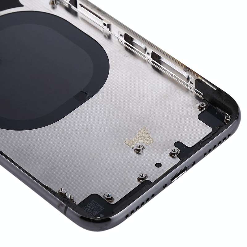 Back Housing Cover with SIM Card Tray & Side keys for iPhone X(Black)