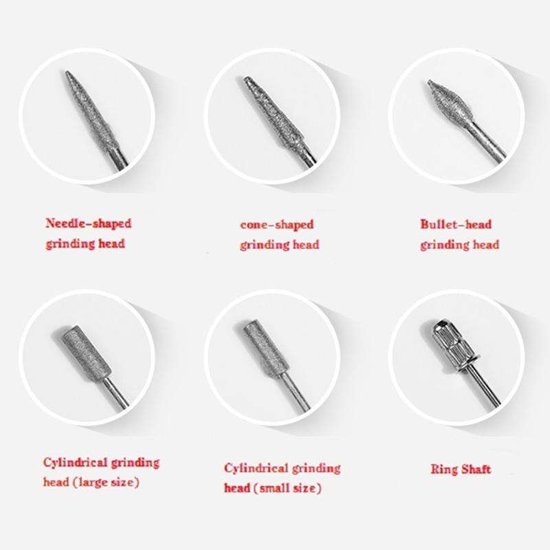 1 Set Power Professional Electric Manicure Machine Pen Pedicure Nail File Nail Tools 6 bits Drill...