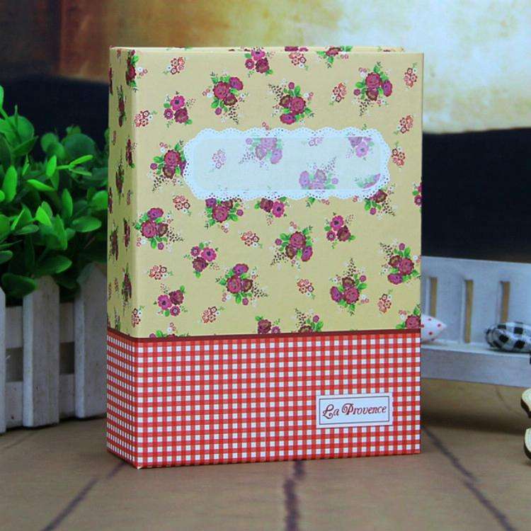 6 inch 100 Sheets 4R Small Floral Flower Pocket Photo Album(Orange)