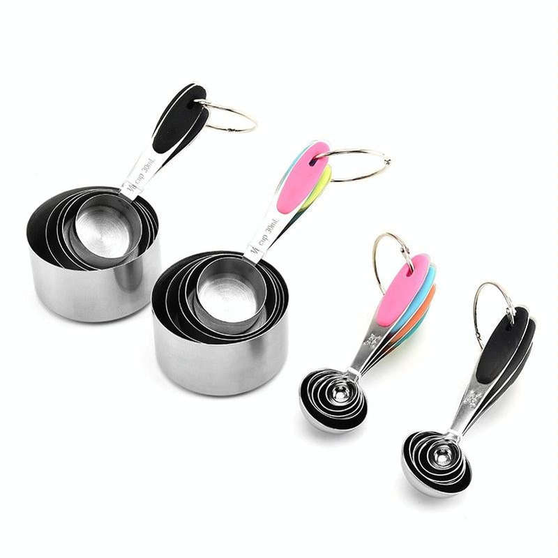 5 in 1 Stainless Steel Measuring Spoon Set Coffee Spoon Baking Kitchen Gadget, Style:Measuring Sp...