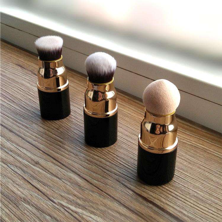 Three-In-One Makeup Brush Stitching Combination Makeup Brush Foundation Brush Loose Powder Brush ...