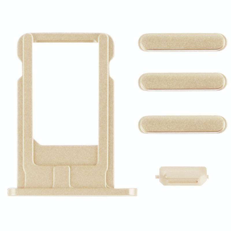 Original Card Tray & Volume Control Key & Screen Lock Key & Mute Switch Vibrator Key Kit for iPho...
