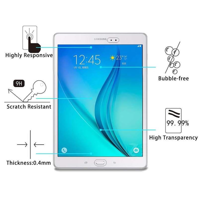 For Galaxy Tab A 9.7 / T550 / T555 0.4mm 9H+ Surface Hardness 2.5D Explosion-proof Tempered Glass...