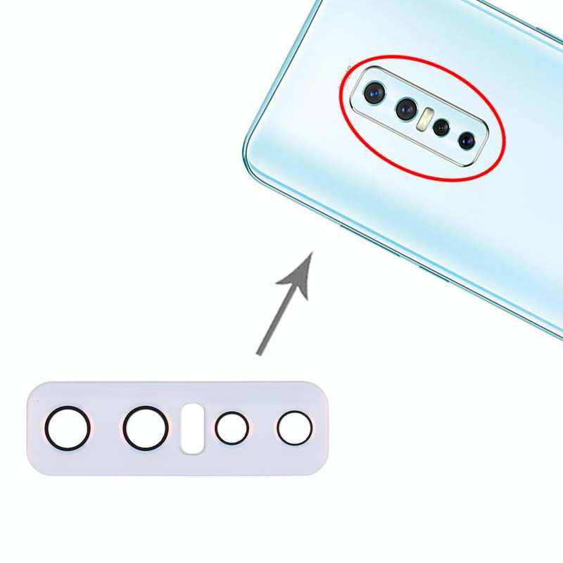 For Vivo V17 Pro 10pcs Back Camera Lens (White)