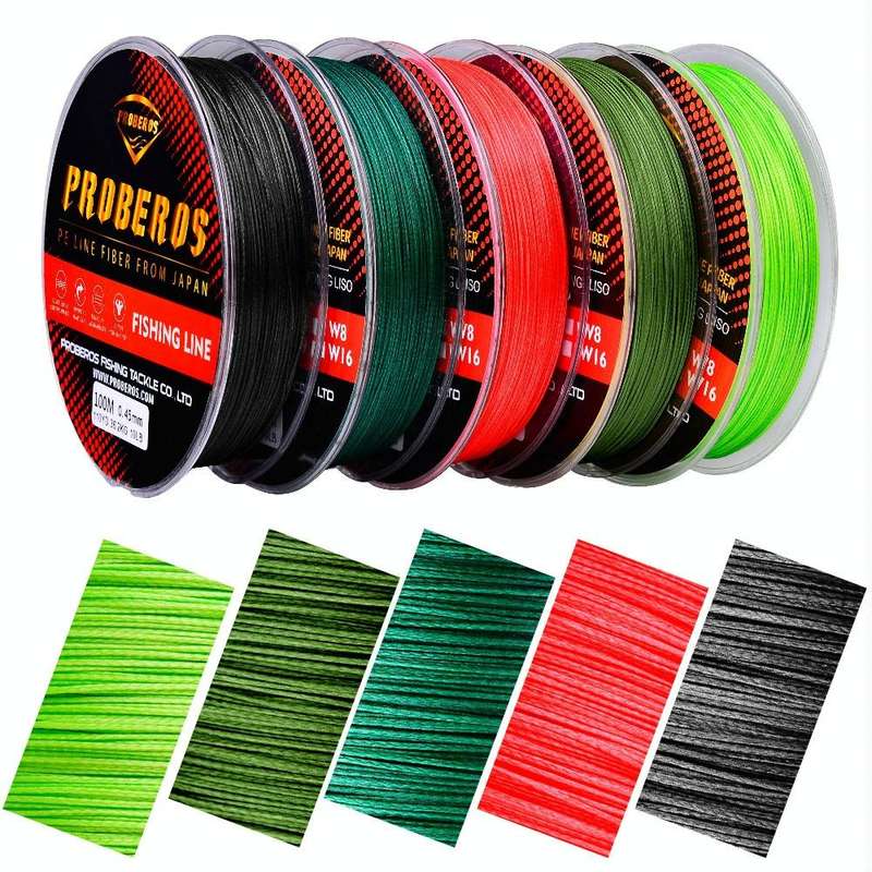 PROBEROS 8 Edited 100M Majestic Horse Fish Line, Line number: 0.4 / 6LB(Grey)